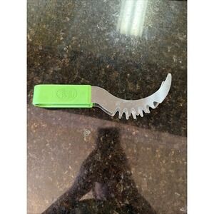 Slice Right Watermelon Slicer Knife Blade Rubber Grip Metal Fruit Kitchen Summer